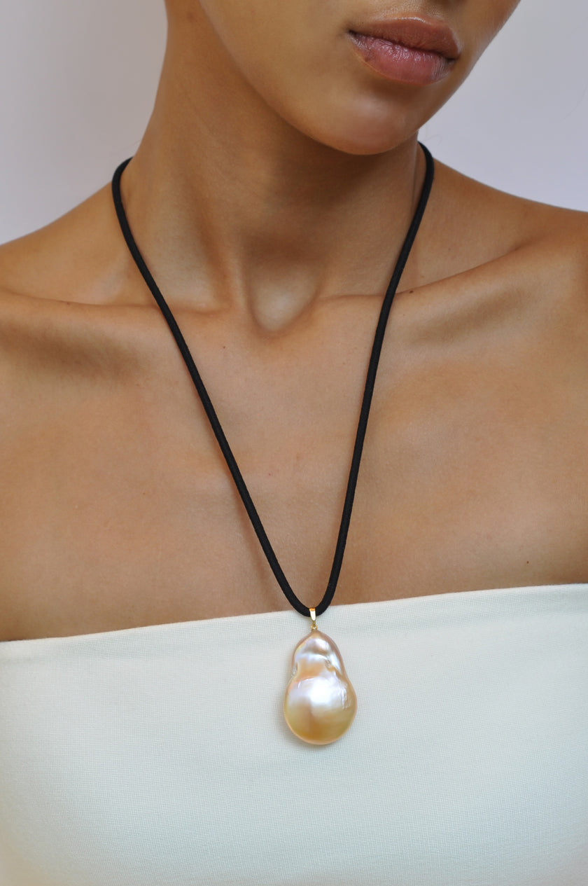 Jumbo Baroque Pendant on Cord