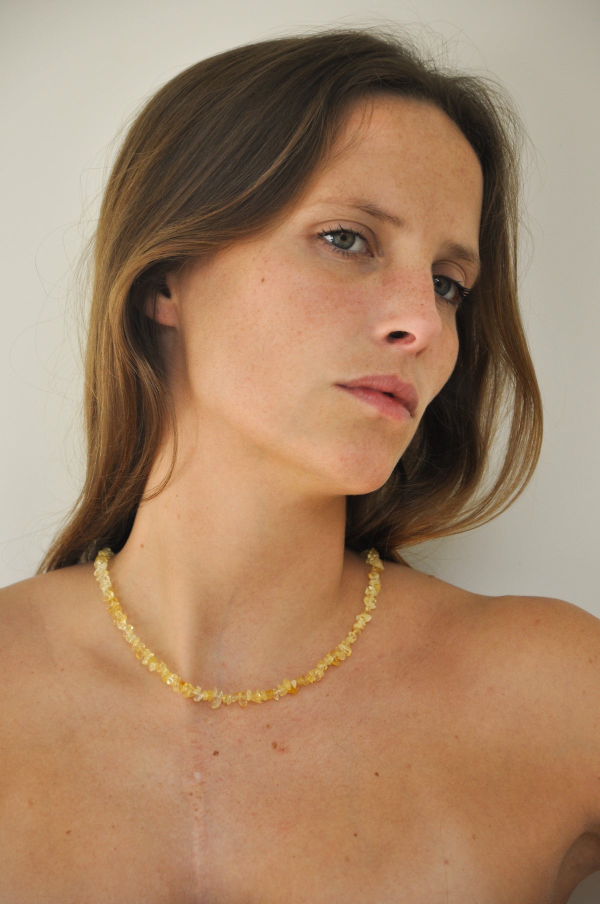 Tiny Pebble Sun Necklace