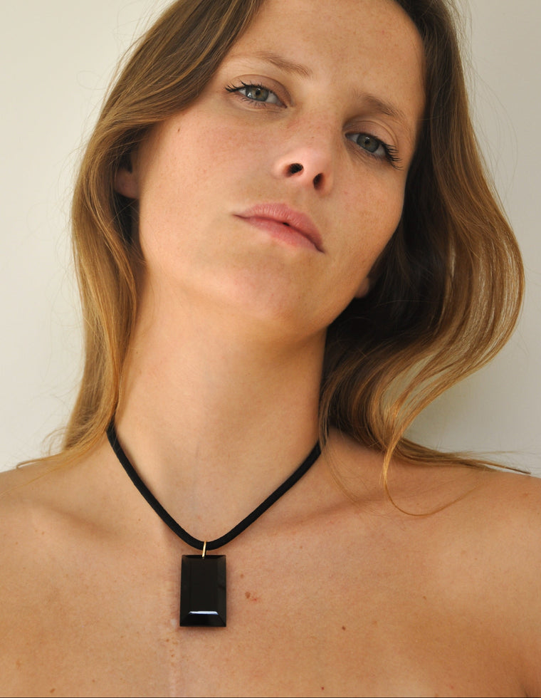 The Baguette Cord | Smoky Quartz