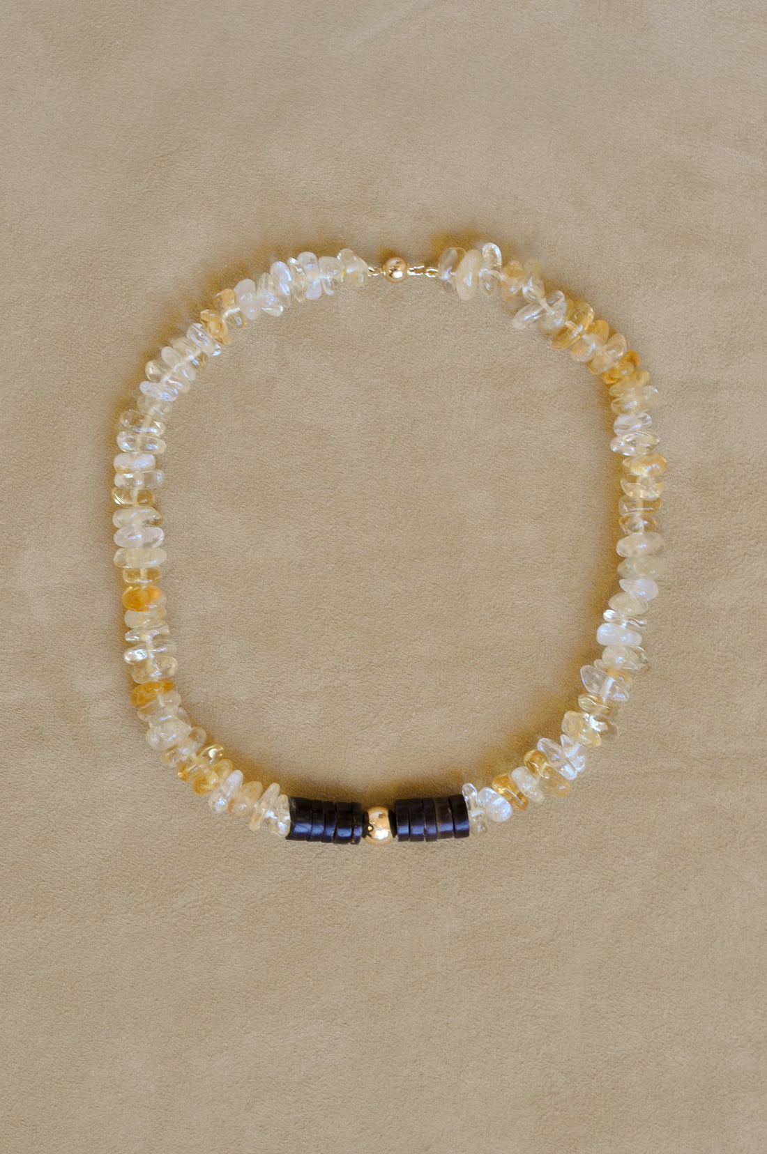 Citrine Puka Bead Collar