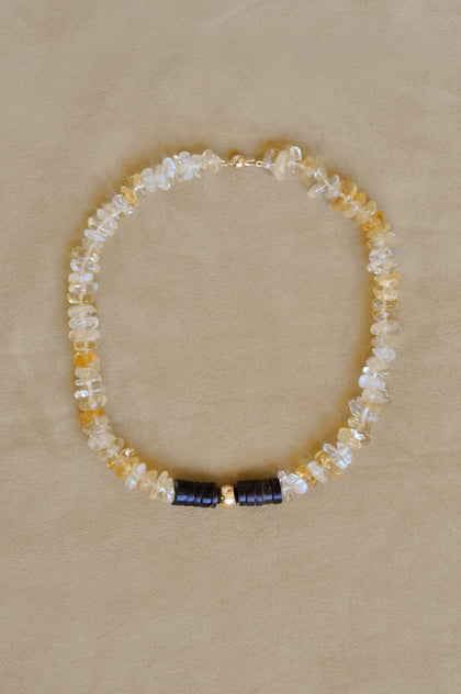 Citrine Puka Bead Collar