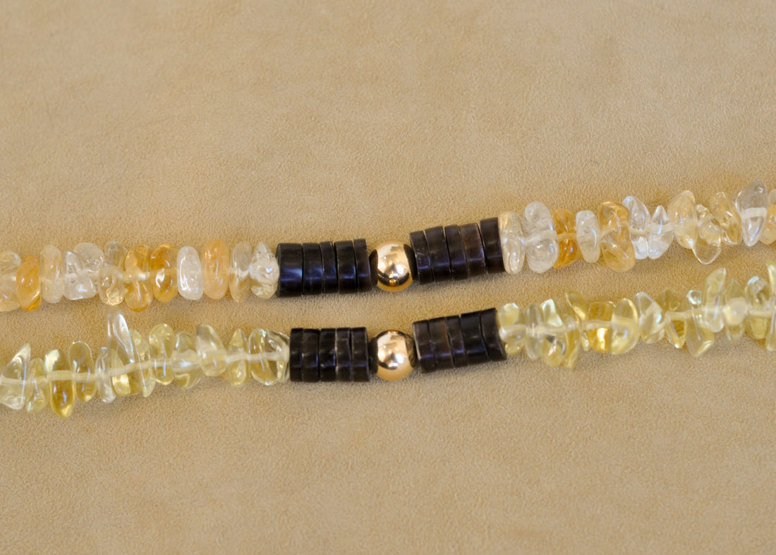 Citrine Puka Bead Collar