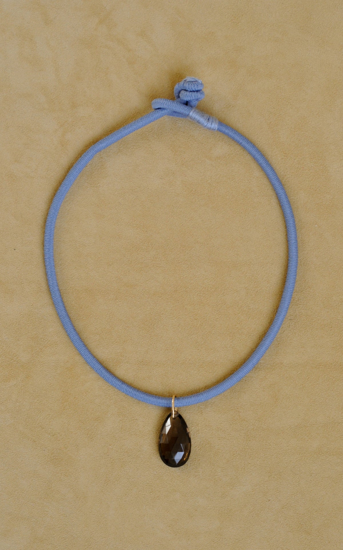 The Petite Drop Cord | Smoky Quartz