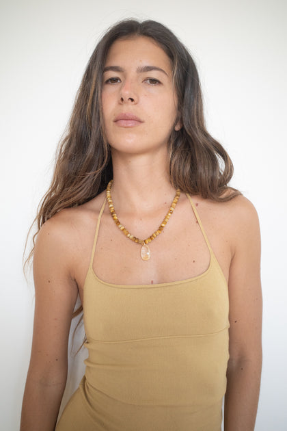 Lo Citrine Pendant Necklace