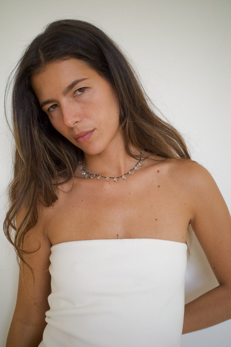 The Droplet Necklace | Green Amethyst