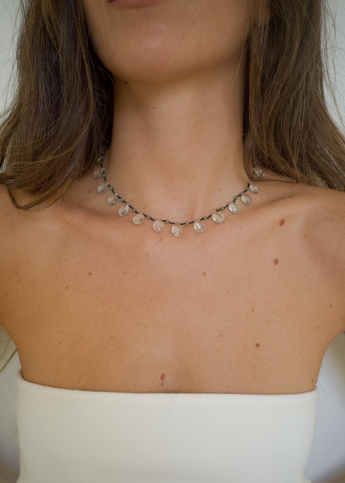 The Droplet Necklace | Green Amethyst