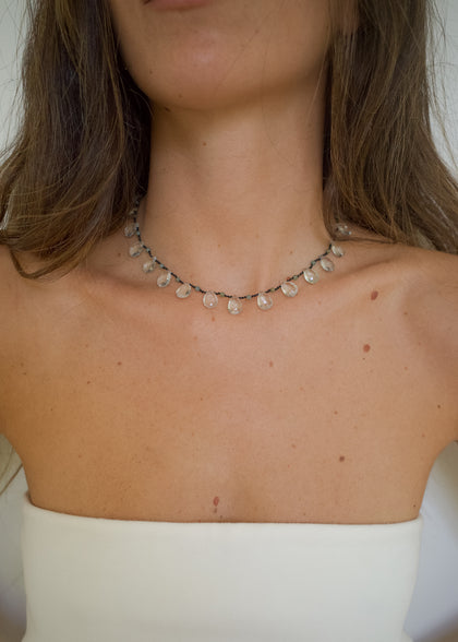 The Droplet Necklace | Green Amethyst